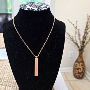 Reversible Long pendant necklace 24 inch with adjustable extender NWOT